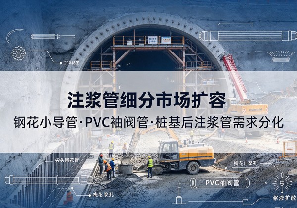 湖口注浆管细分市场扩容，隧道钢花小导管、PVC 袖阀管、桩基后注浆管需求分化